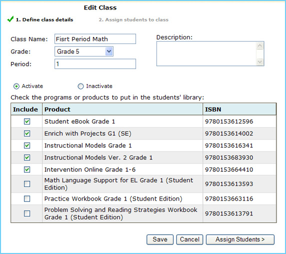 Think Central: Deactivate / Archive a Class 